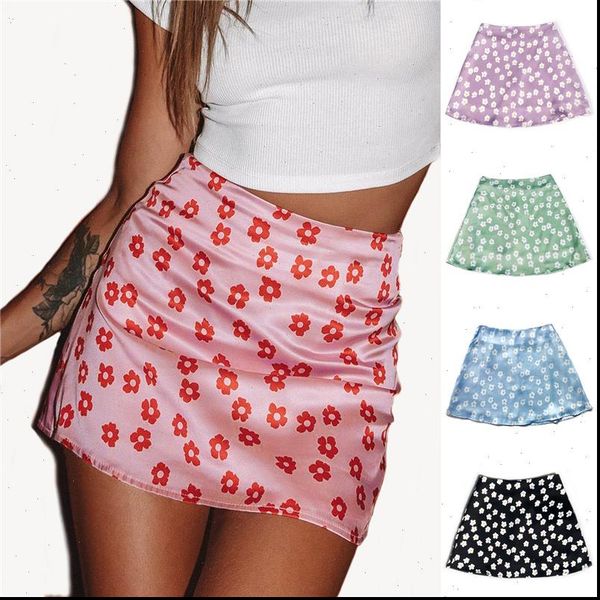 summer mini high waist satin women skirts floral printed short american pink pencil above knee bsq096, Black
summer mini high waist satin women skirts floral printed short american pink pencil above knee bsq096, Black