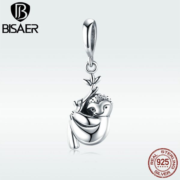 bisaer charms 925 sterling silver animal sloth flash pendant charm for jewelry making 3mm snake bracelet fashion jewelry hsc866 q0531, Black
bisaer charms 925 sterling silver animal sloth flash pendant charm for jewelry making 3mm snake bracelet fashion jewelry hsc866 q0531, Black