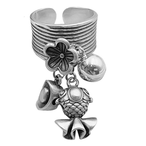2021 new real s925 sterling sier retro adjustable ring for men and women wide ingot blessing fish tassel good luck 4ts6, Silver
2021 new real s925 sterling sier retro adjustable ring for men and women wide ingot blessing fish tassel good luck 4ts6, Silver