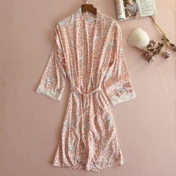 women's sleepwear young lady spring kimono robe gown lounge faux silk cute cartoon print nightgown sweet lace trim home dress, Black;red
women's sleepwear young lady spring kimono robe gown lounge faux silk cute cartoon print nightgown sweet lace trim home dress, Black;red