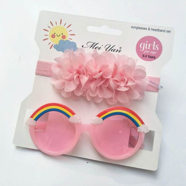 children's sunglasses girls boys beach protective uv400 ultraviolet-proof baby glasses kids accessory wear set rainbow headbands 2pcs s, Blue
children's sunglasses girls boys beach protective uv400 ultraviolet-proof baby glasses kids accessory wear set rainbow headbands 2pcs s, Blue