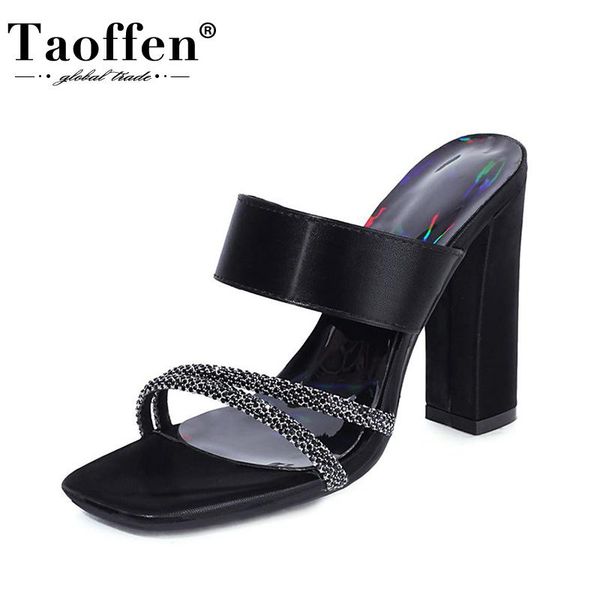 taoffen new high heel sandals women open toe thick heel women summer shoes fashion shoes footwear size 34-43, Black
taoffen new high heel sandals women open toe thick heel women summer shoes fashion shoes footwear size 34-43, Black