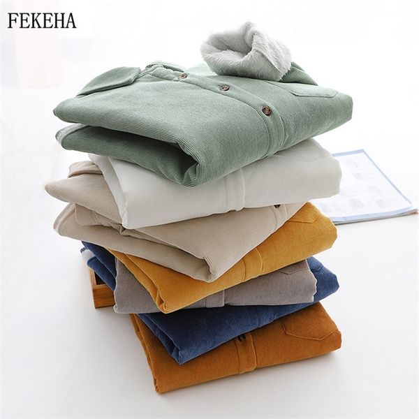thick velvet corduroy shirts women winter keep warm blouses and casual solid loose female clothes outwear fashion 210226, White
thick velvet corduroy shirts women winter keep warm blouses and casual solid loose female clothes outwear fashion 210226, White