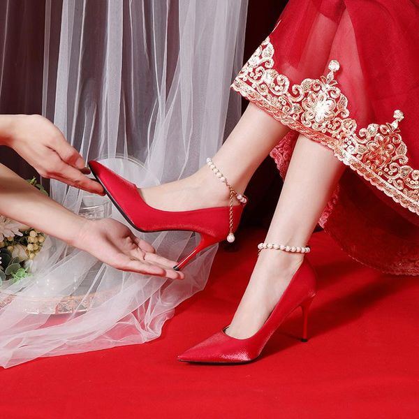 dress shoes fashion thin high heels satin shallow mouth with round beading wrap wedding for women, Black
dress shoes fashion thin high heels satin shallow mouth with round beading wrap wedding for women, Black