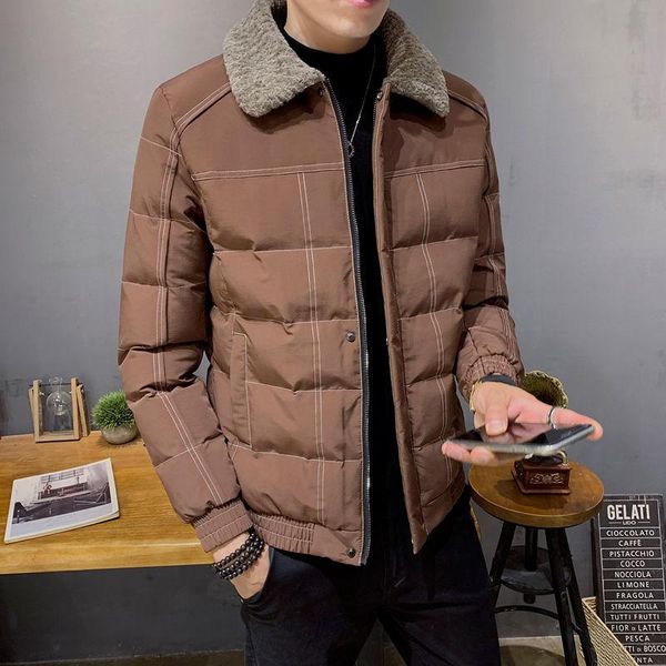 men's down & parkas winter autumn casual thicken warm waterproof jacket men outwear lamb collar windproof y84, Black
men's down & parkas winter autumn casual thicken warm waterproof jacket men outwear lamb collar windproof y84, Black