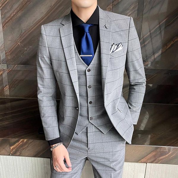 men's suits & blazers 2021 autumn slim business plaid suit jacket/high-end cotton groom wedding suit/men's 3-piece men, White;black
men's suits & blazers 2021 autumn slim business plaid suit jacket/high-end cotton groom wedding suit/men's 3-piece men, White;black