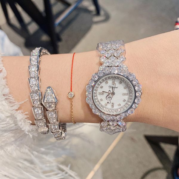fashion full crystals bracelet watches for women rhinestones jewelry watch music notes vogue girls dress wrist watch quartz, Slivery;brown
fashion full crystals bracelet watches for women rhinestones jewelry watch music notes vogue girls dress wrist watch quartz, Slivery;brown
