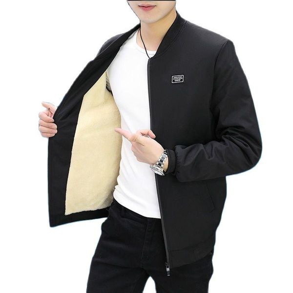 men's jackets autumn and winter plush thickened jacket stand collar baseball slim fit casual short cotton, Black;brown
men's jackets autumn and winter plush thickened jacket stand collar baseball slim fit casual short cotton, Black;brown