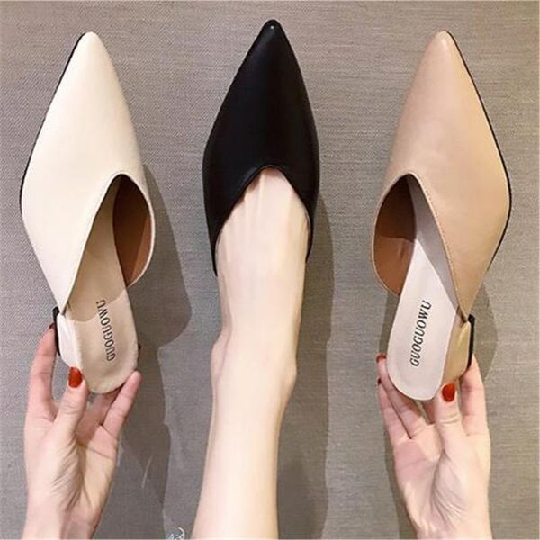 new female baotou thick heel slippers spring summer 2021 women fashion mules outdoor versatile middle heel pointed shoes black
new female baotou thick heel slippers spring summer 2021 women fashion mules outdoor versatile middle heel pointed shoes black