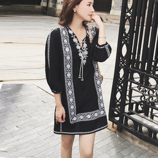 2021 new plus size women dresses vintage black cotton floral embroidery mini summer beach casual dress vestidos gdk2, White
2021 new plus size women dresses vintage black cotton floral embroidery mini summer beach casual dress vestidos gdk2, White