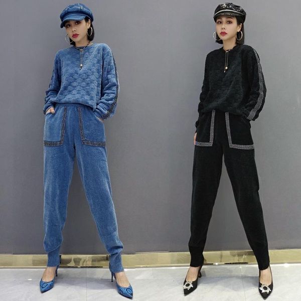 winter 2 piece set 2021 new autumn two piece set knit women suit tracksuit loose long sleeve sweater knit pants suit tz620, White
winter 2 piece set 2021 new autumn two piece set knit women suit tracksuit loose long sleeve sweater knit pants suit tz620, White