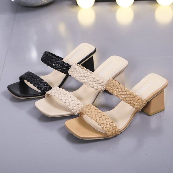 wear fairy style woven sandals for women's summer thick heeled fashion gentle high sho, Black
wear fairy style woven sandals for women's summer thick heeled fashion gentle high sho, Black