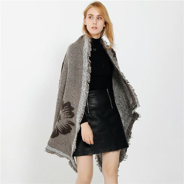 womens ladies big flower shawls wrap cape autumn winter warm knitted short fringe scarf scarves, Blue;gray
womens ladies big flower shawls wrap cape autumn winter warm knitted short fringe scarf scarves, Blue;gray