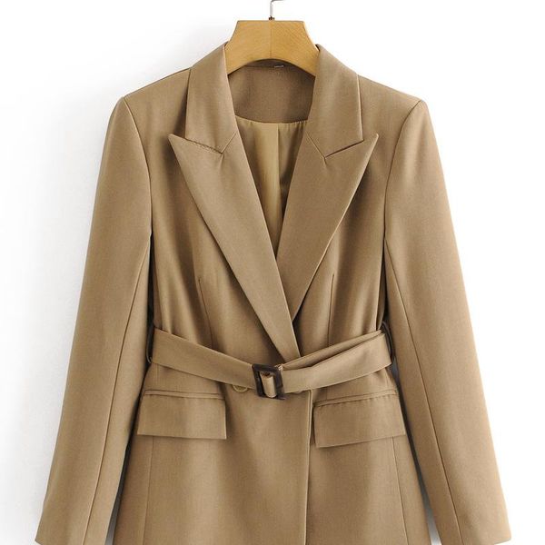 women's jackets wf - 65117 r han edition dress wholesale french british wind of fund 2021 autumn belt lapel long suit, Black;brown
women's jackets wf - 65117 r han edition dress wholesale french british wind of fund 2021 autumn belt lapel long suit, Black;brown