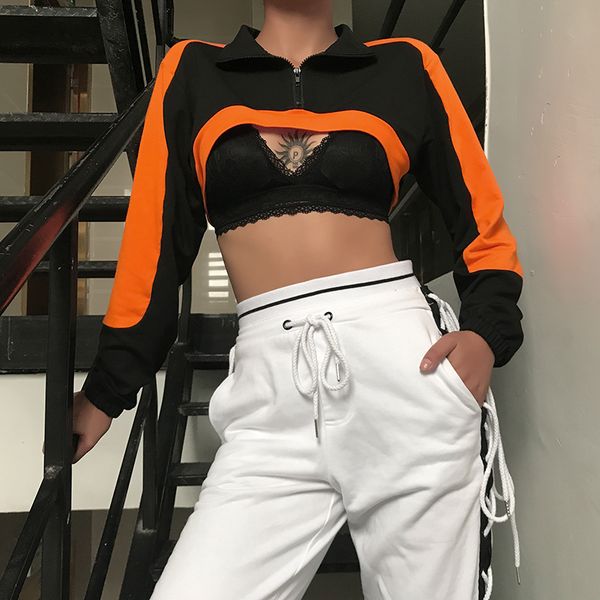 patchwork casual cropped sweatshirt women harajuku korean crop hoodies long sleeve black pullover streetwear, White
patchwork casual cropped sweatshirt women harajuku korean crop hoodies long sleeve black pullover streetwear, White