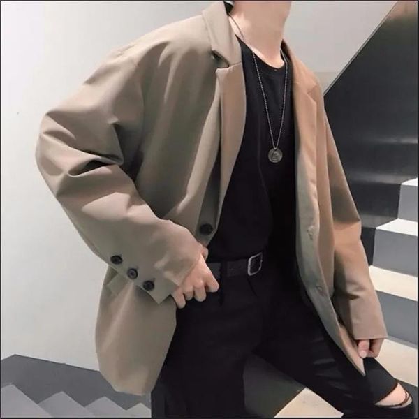 men's suits & blazers hong kong style small suit 2021 male korean version of the wild spring student jacket trend retro loose boys casu, White;black
men's suits & blazers hong kong style small suit 2021 male korean version of the wild spring student jacket trend retro loose boys casu, White;black