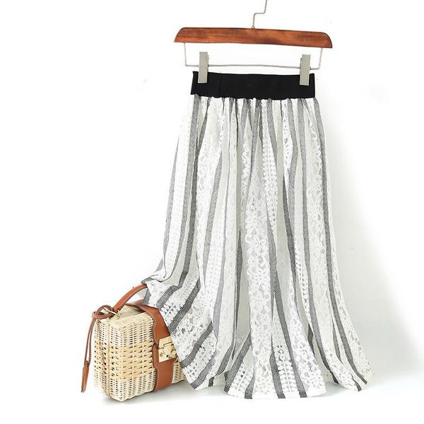 skirts lace stripes skirt women 2021 spring summer brand women's saias midi faldas vintage, Black
skirts lace stripes skirt women 2021 spring summer brand women's saias midi faldas vintage, Black
