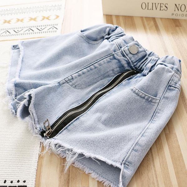 shorts 2021 summer girls jeans zipper leisure, Black