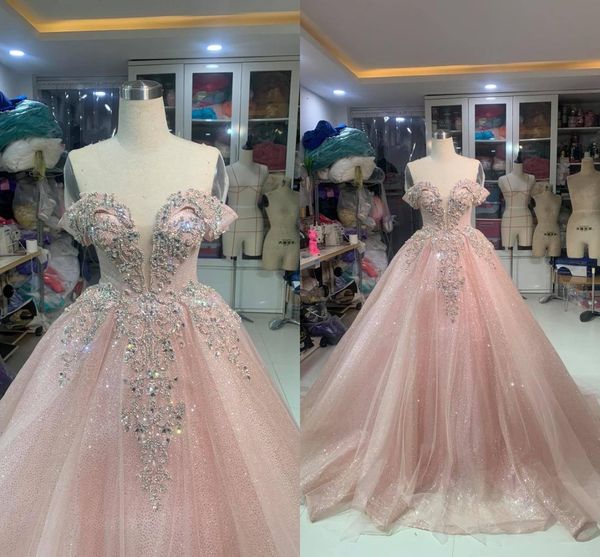 sparkly blush pink 2022 off shoulder quinceanera prom formal dress ball gown cinderella with sleeves slivery crystal vestidos 15 anos, Blue;red
sparkly blush pink 2022 off shoulder quinceanera prom formal dress ball gown cinderella with sleeves slivery crystal vestidos 15 anos, Blue;red