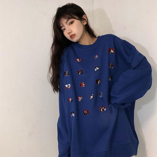 women's hoodies & sweatshirts hoodie winter harajuku style loose round neck printed sweater cardigan long-sleeved pullover jacket, Black
women's hoodies & sweatshirts hoodie winter harajuku style loose round neck printed sweater cardigan long-sleeved pullover jacket, Black