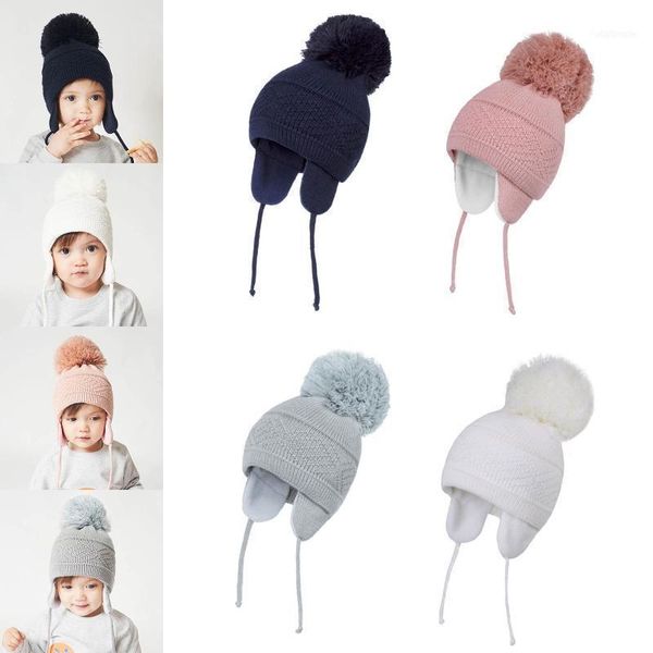 toddler baby cute plush ball beanie autumn winter warm solid color knitted hat earflap children ear protection cap1, Yellow
toddler baby cute plush ball beanie autumn winter warm solid color knitted hat earflap children ear protection cap1, Yellow