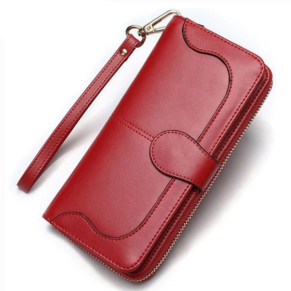 wallets fashion women long split leather large capacity female card holder purse zipper wallet, Red;black
wallets fashion women long split leather large capacity female card holder purse zipper wallet, Red;black