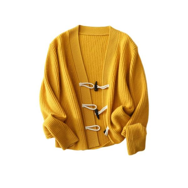 women's knits & tees style cashmere sweater v-neck long-sleeved loose knit cardigan pure jacket solid single breasted button, White
women's knits & tees style cashmere sweater v-neck long-sleeved loose knit cardigan pure jacket solid single breasted button, White