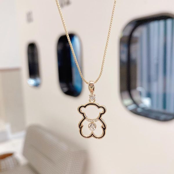 chains korea dongdaemun simple hollow painting oil black bear cute daily summer clavicle chain wild necklace, Silver
chains korea dongdaemun simple hollow painting oil black bear cute daily summer clavicle chain wild necklace, Silver