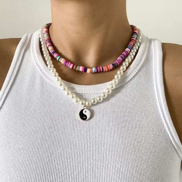 chokers diezi korean ethnic imitation pearl multicolor soft ceramic pendant necklace for women girls clay beads jewelry, Golden;silver
chokers diezi korean ethnic imitation pearl multicolor soft ceramic pendant necklace for women girls clay beads jewelry, Golden;silver