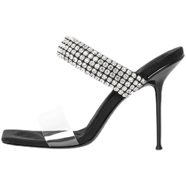 summer fashion ladies sandals crystal open toe strap rhinestone high heels stiletto heels square toe black banquet women's shoes
summer fashion ladies sandals crystal open toe strap rhinestone high heels stiletto heels square toe black banquet women's shoes