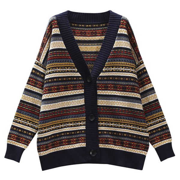 2021 new retro jacquard with low-necked v sleeve sweater long-sleeve jacket casual single-breasted cardigan mesh 1thx, White;black
2021 new retro jacquard with low-necked v sleeve sweater long-sleeve jacket casual single-breasted cardigan mesh 1thx, White;black