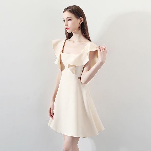 new elegant 2021 mini petal sleeve slim party beige women vestidos xngw, Black;gray
new elegant 2021 mini petal sleeve slim party beige women vestidos xngw, Black;gray