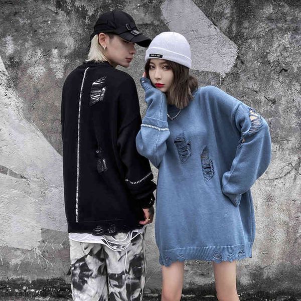 men's sweaters 100% torn blue cotton men's hip hop pullovers jersey harrowing autumn sweater streetwear casual female jumpers p87i, White;black
men's sweaters 100% torn blue cotton men's hip hop pullovers jersey harrowing autumn sweater streetwear casual female jumpers p87i, White;black