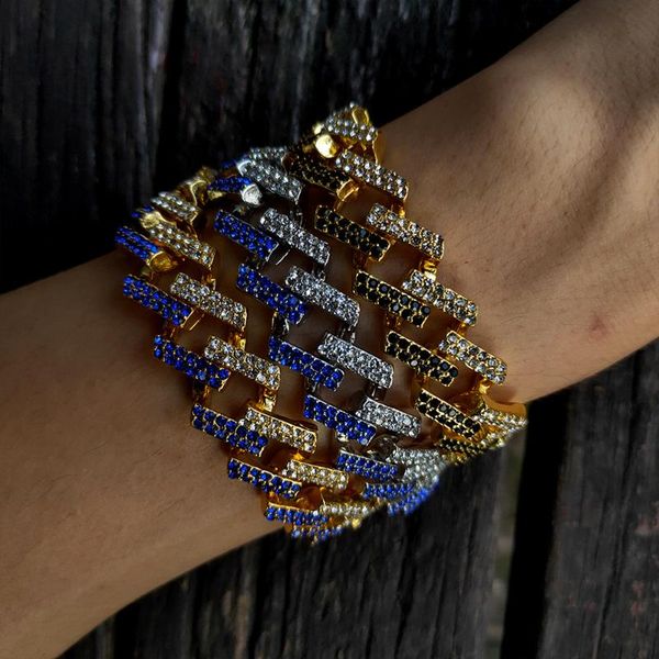 bangle fashion 15mm splicing multicolor cuban link bracelet for men women iced out charm bangles bling rhinestone jewelry, Black
bangle fashion 15mm splicing multicolor cuban link bracelet for men women iced out charm bangles bling rhinestone jewelry, Black