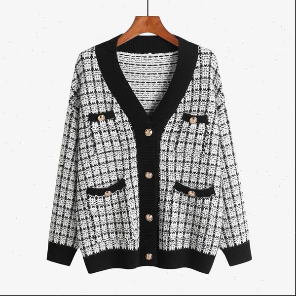 womens sweaters women sweater jacket 2021 oversized knitted cardigans loose plaid jumpers korean clothing robe long coat sueter feminino, White;black
womens sweaters women sweater jacket 2021 oversized knitted cardigans loose plaid jumpers korean clothing robe long coat sueter feminino, White;black