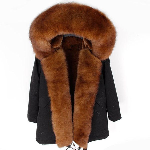 women's fur & faux korean women clothes outerwear winter jacket real coat long parka natural raccoon collar hood thick warm streetwear, Black
women's fur & faux korean women clothes outerwear winter jacket real coat long parka natural raccoon collar hood thick warm streetwear, Black