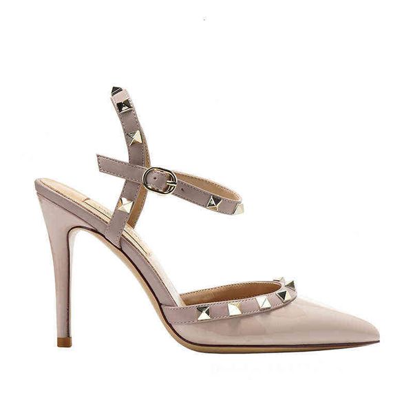 women's formal shoes v family rivet high heel's 2021 summer liuding thin heels versatile baotou pointed single t-belt sandals, Black
women's formal shoes v family rivet high heel's 2021 summer liuding thin heels versatile baotou pointed single t-belt sandals, Black