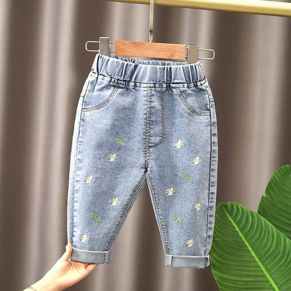 jeans pants ankle length elastic waist loose solid cotton fashion comfortable cute simple spring auutmn children girls, Blue
jeans pants ankle length elastic waist loose solid cotton fashion comfortable cute simple spring auutmn children girls, Blue