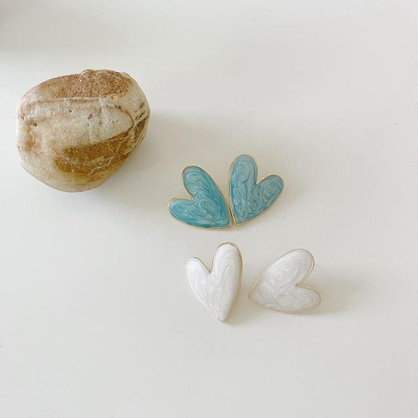 stud minar romantic sky blue white color enamel heart earrings for women girls summer metal love party holiday jewelry, Golden;silver
stud minar romantic sky blue white color enamel heart earrings for women girls summer metal love party holiday jewelry, Golden;silver