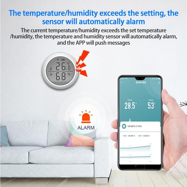smart home control wifi temperature humidity sensor lcd screen digital thermometer hygrometer detector tuya life app
smart home control wifi temperature humidity sensor lcd screen digital thermometer hygrometer detector tuya life app