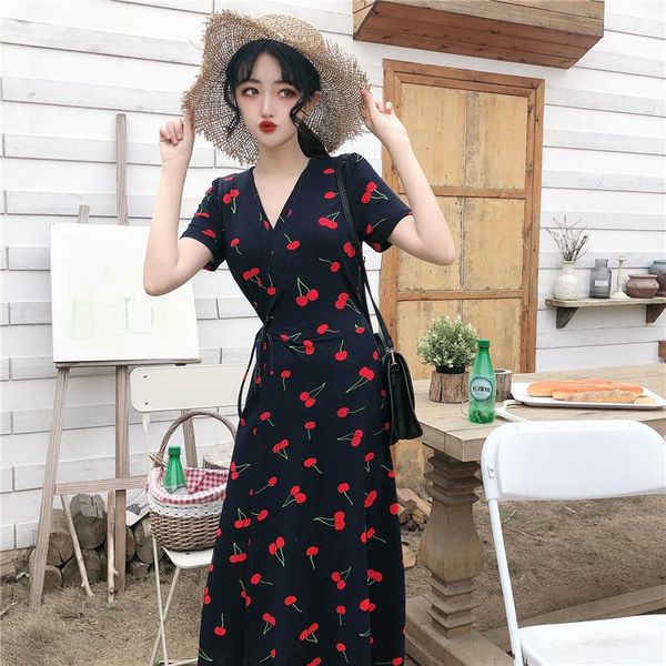casual dresses beach outing dress for women cherry print a line v neck summer spring vacation elegant feminino vestidos midi mujer verano 20, Black;gray
casual dresses beach outing dress for women cherry print a line v neck summer spring vacation elegant feminino vestidos midi mujer verano 20, Black;gray