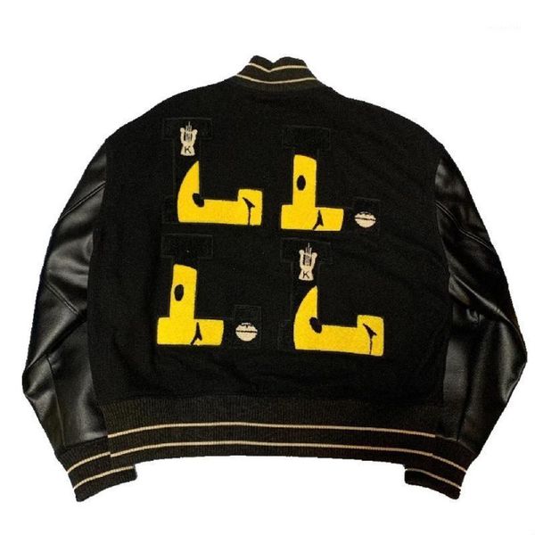 heavy fabric kapital cardigan baseball jacket men women 1:1 quality coat leather sleeve streetwear jackets men's, Black;brown
heavy fabric kapital cardigan baseball jacket men women 1:1 quality coat leather sleeve streetwear jackets men's, Black;brown