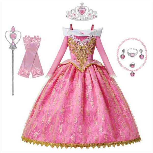 summer girls sleeping beauty aurora dress long sleeves lace robe kids christmas cosplay baby birthday princess party outfit, Red;yellow
summer girls sleeping beauty aurora dress long sleeves lace robe kids christmas cosplay baby birthday princess party outfit, Red;yellow