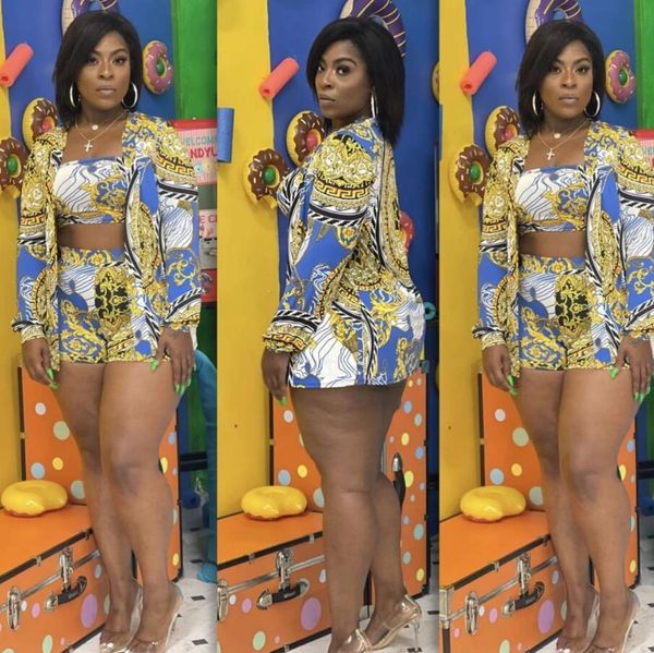 european and american women's two piece pants casual seaside temperament printing three-piece sets, White
european and american women's two piece pants casual seaside temperament printing three-piece sets, White