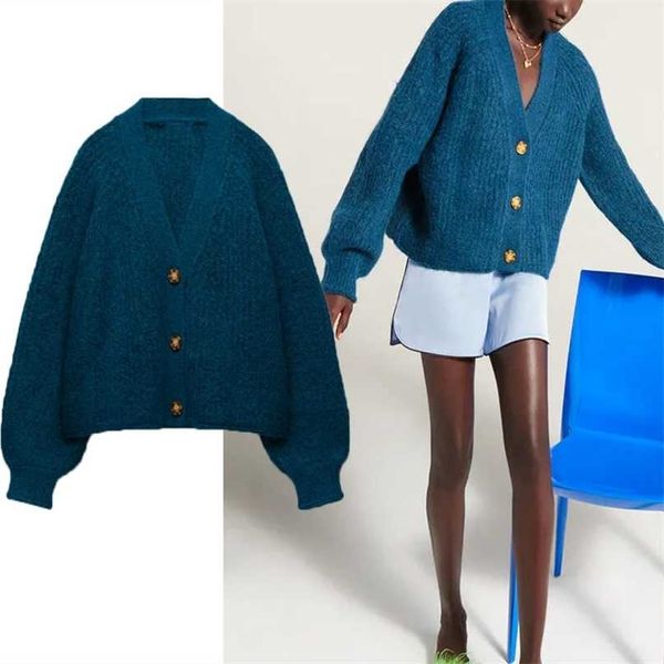 za winter blue oversize knit cardigan women long sleeve plus size loose sweater feminine chic button up knitted coat 211011, White;black
za winter blue oversize knit cardigan women long sleeve plus size loose sweater feminine chic button up knitted coat 211011, White;black