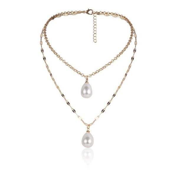 pendant necklaces gold color retro simple pearl necklace for women allergy fashion jewelry trendy style, Silver
pendant necklaces gold color retro simple pearl necklace for women allergy fashion jewelry trendy style, Silver