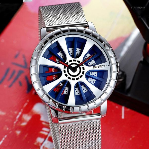 mens sports watch 3d hollow car wheel dial quartz mesh steel strap waterproof sport watches cool male relogio masculine wristwatches, Slivery;brown
mens sports watch 3d hollow car wheel dial quartz mesh steel strap waterproof sport watches cool male relogio masculine wristwatches, Slivery;brown