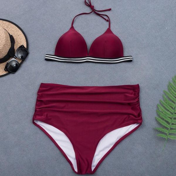 new halter plus size swimwear women two piece swimsuit high waist bikini set push up bikinis women female bandage bathing suit
new halter plus size swimwear women two piece swimsuit high waist bikini set push up bikinis women female bandage bathing suit