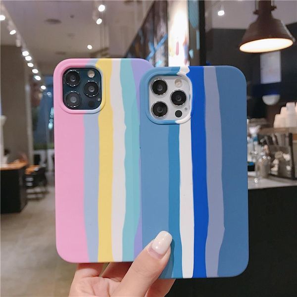 (+film) iphone 12 pro max case 11 new rainbow stripe liquid sile x/xr/xs max protective cases
(+film) iphone 12 pro max case 11 new rainbow stripe liquid sile x/xr/xs max protective cases