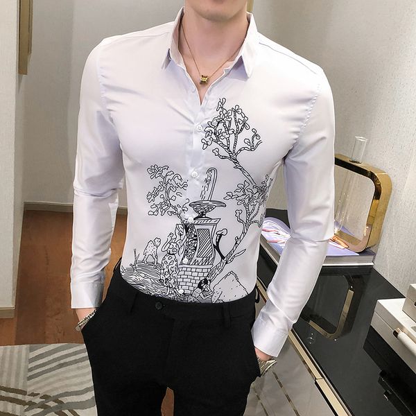2021 new mode white male korean thin fit print shirts for man streetwear autumn sleeve long casual shirt lh7v, Black;brown
2021 new mode white male korean thin fit print shirts for man streetwear autumn sleeve long casual shirt lh7v, Black;brown